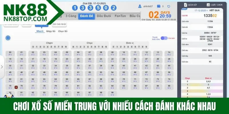 Chơi xổ số miền Trung với nhiều cách đánh khác nhau