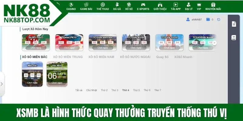 XSMB là hình thức quay thưởng truyền thống thú vị